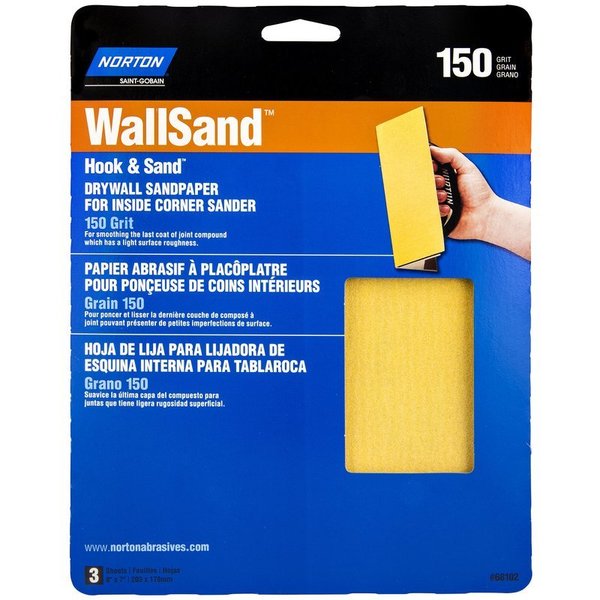 Norton Co Sandpaper Drywl 150Grit 8X7In 68102